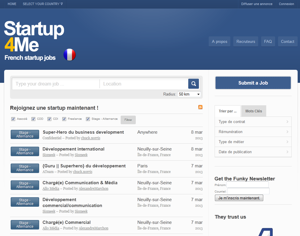 emploi digital start-up