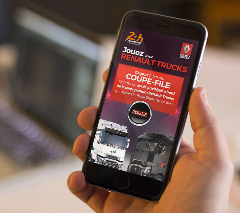 renault trucks jeu concours mobile