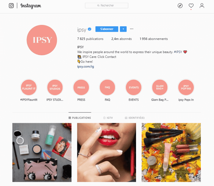 Ipsy et l'influence marketing instagram ipsy