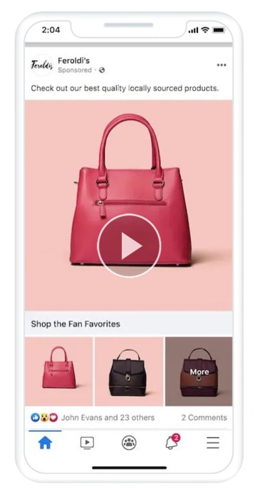 Collection ads Facebook sac à mains 
