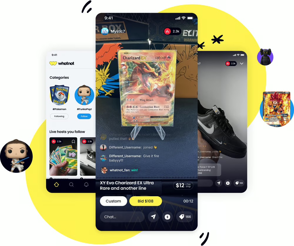 Application Whatnot pour le LIve Shopping